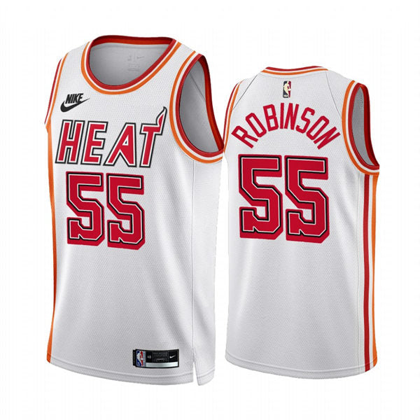 Mens Miami Heat #55 Duncan Robinson Nike White Classic Edition Jersey