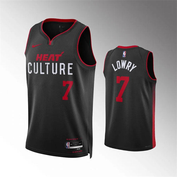 Mens Miami Heat #7 Kyle Lowry Swingman Black 2023-24 City Edition Jersey