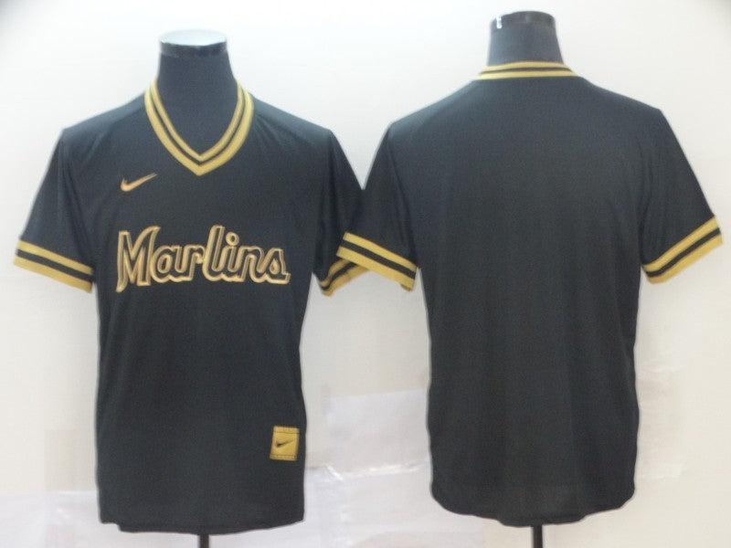 Men’s Miami Marlins Black Blank Jersey