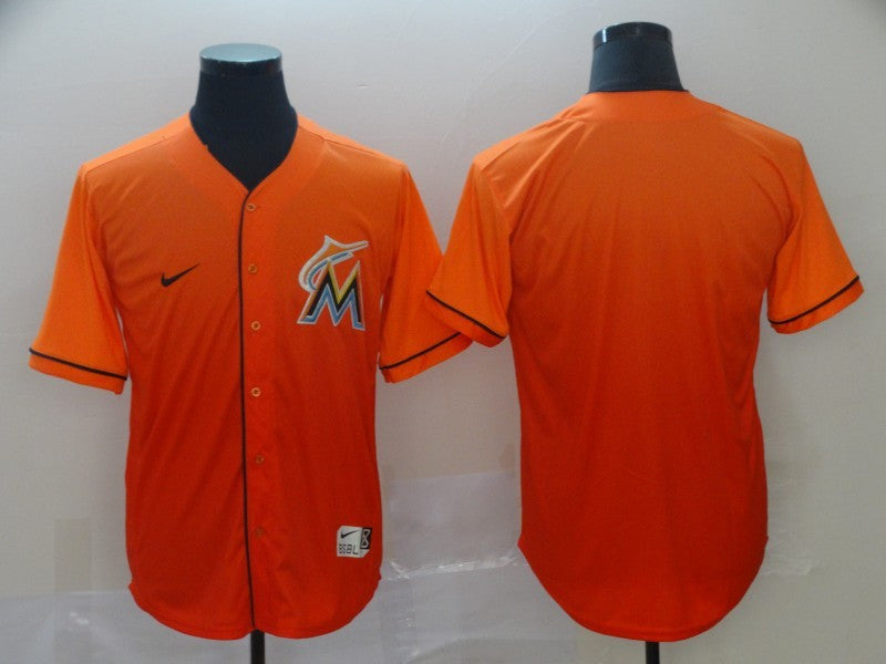 Men’s Miami Marlins Orange Gradient Blank Jersey