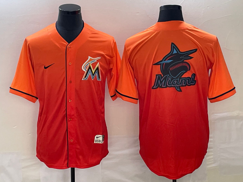 Men’s Miami Marlins Orange Gradient Team Jersey