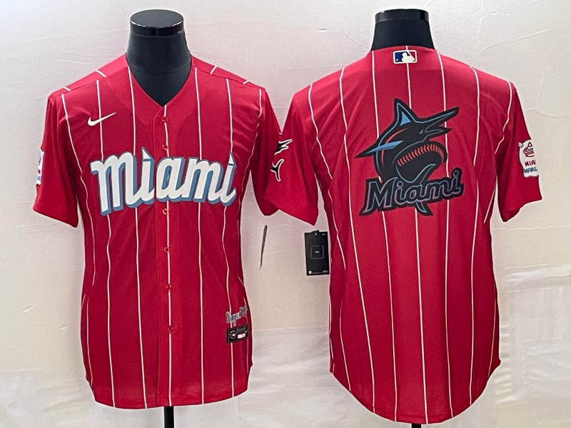 Men’s Miami Marlins Red City Connect Team Jersey