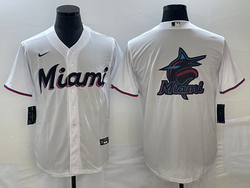 Men’s Miami Marlins White Home Team Jersey