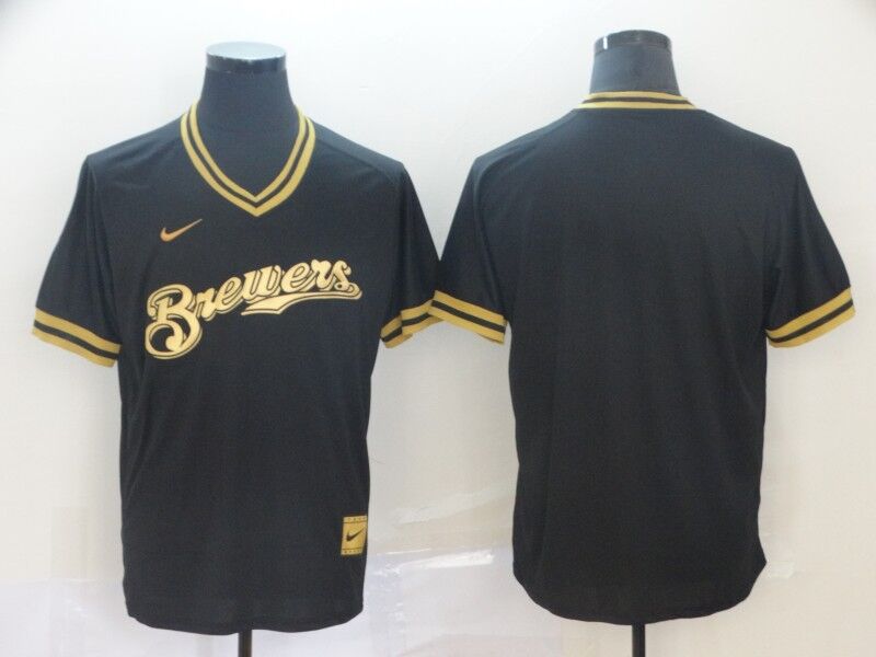 Men’s Milwaukee Brewers Black Blank Jersey