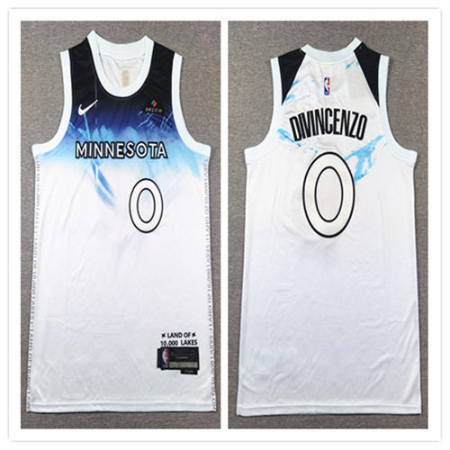 Men’s Minnesota Timberwolves #0 Donte DiVincenzo Nike White 2024-25 City Edition Swingman Jersey