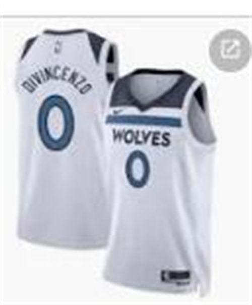 Men’s Minnesota Timberwolves #0 Donte DiVincenzo White Nike Association Edition Jersey