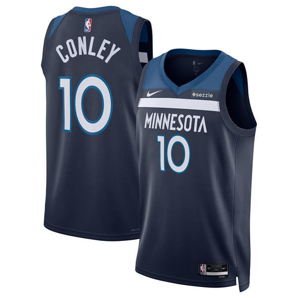 Mens Minnesota Timberwolves #10 Mike Conley Jr. Navy Icon Edition Jersey