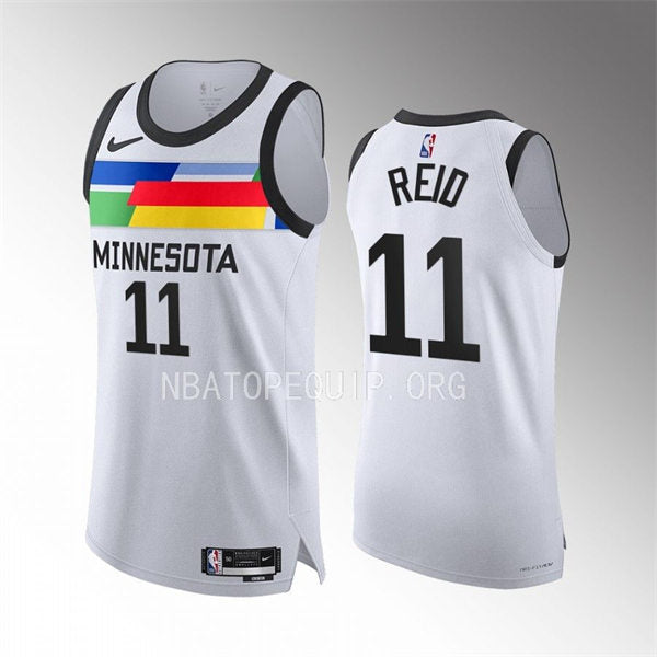 Men’s Minnesota Timberwolves #11 Naz Reid White 2022-23 City Edition Jersey