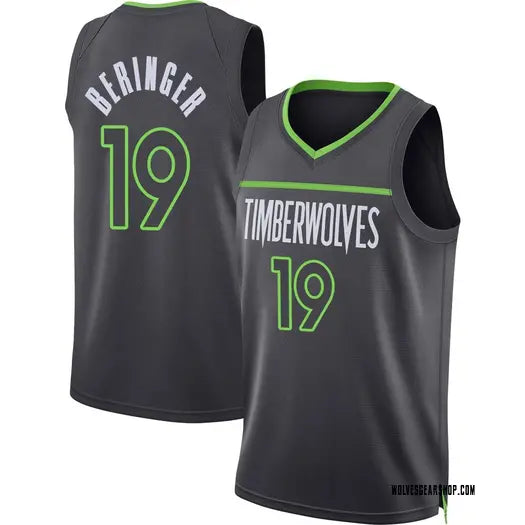Men’s Minnesota Timberwolves #19 Joan Beringer Anthracite Icon Edition Swingman Jersey
