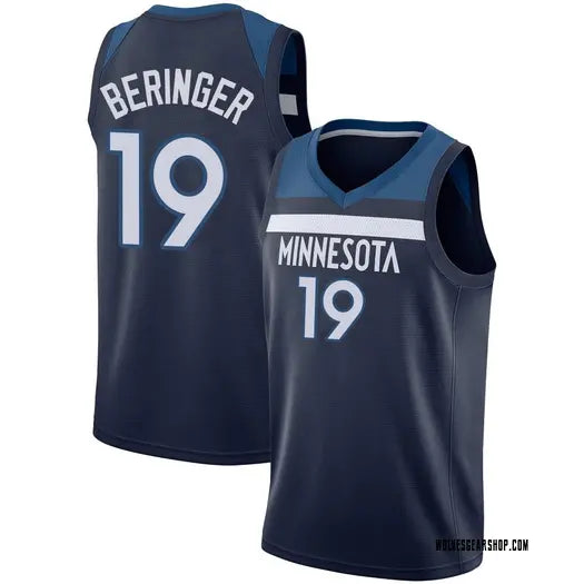 Men’s Minnesota Timberwolves #19 Joan Beringer Navy Icon Edition Swingman Jersey