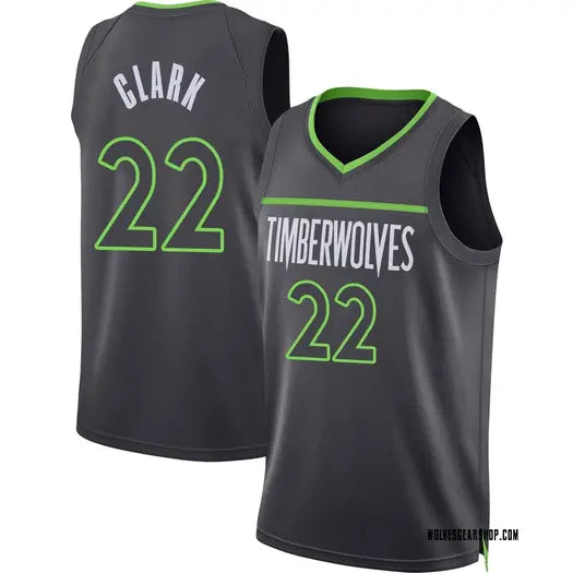 Men’s Minnesota Timberwolves #22 Jaylen Clark Anthracite Icon Edition Swingman Jersey