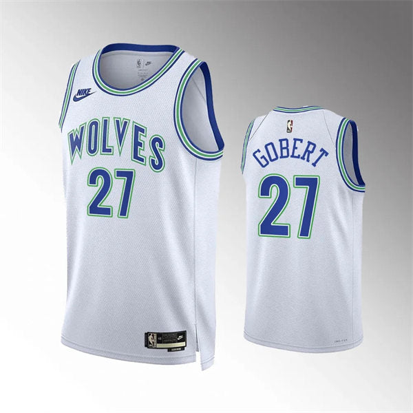 Men’s Minnesota Timberwolves #27 Rudy Gobert 2023-24 Classic Edition Jersey White