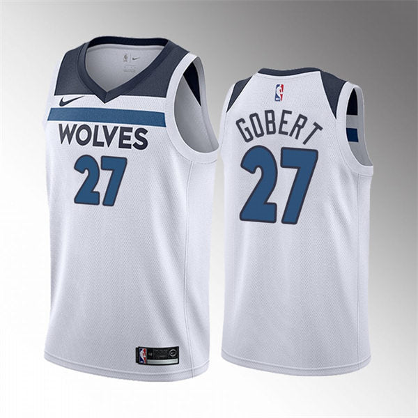 Men’s Minnesota Timberwolves #27 Rudy Gobert White Association Edition Jersey
