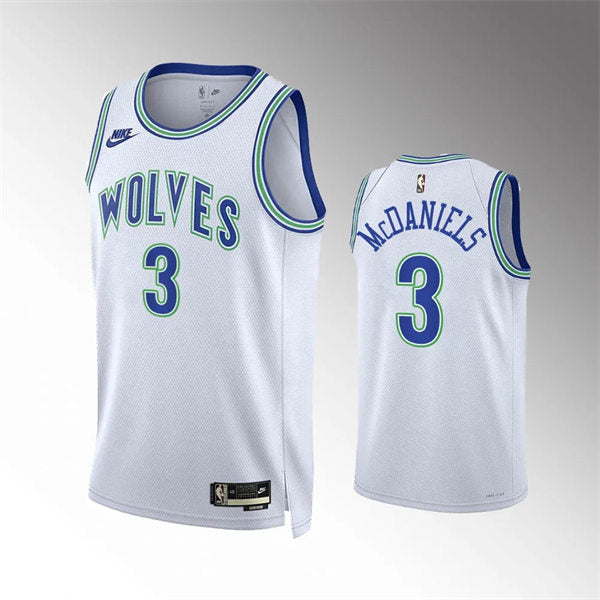 Men’s Minnesota Timberwolves #3 Jaden McDaniels 2023-24 Classic Edition Jersey – White
