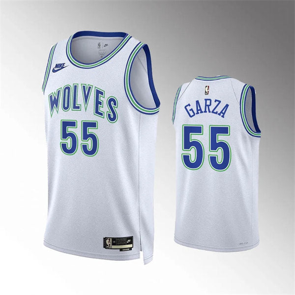 Men’s Minnesota Timberwolves #55 Luka Garza 2023-24 Classic Edition Jersey White