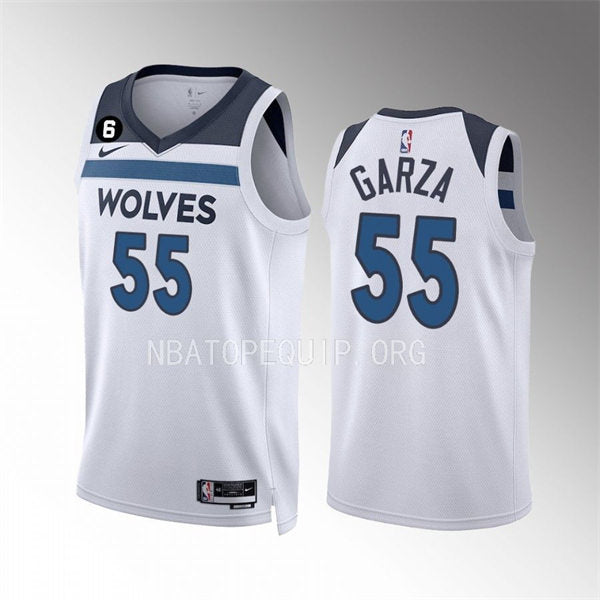 Men’s Minnesota Timberwolves #55 Luka Garza White Association Edition Player Jersey