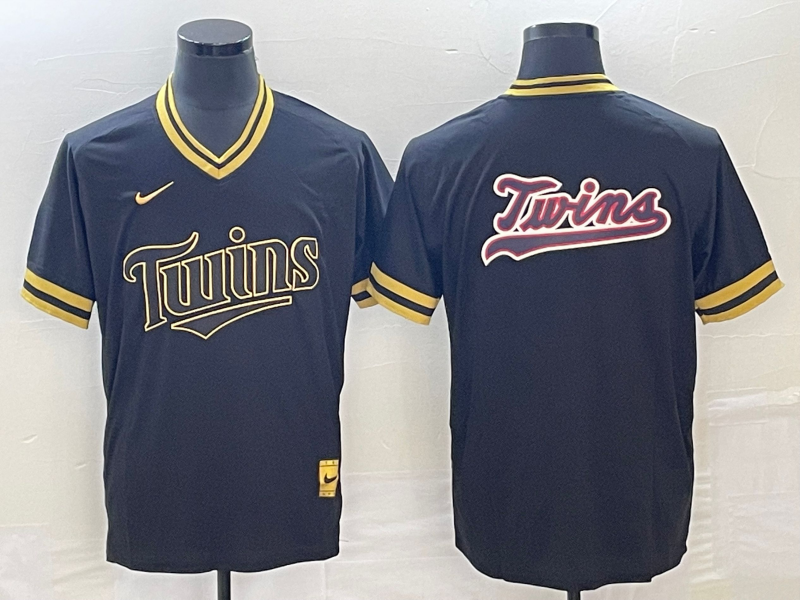 Men’s Minnesota Twins Black Logo Jersey