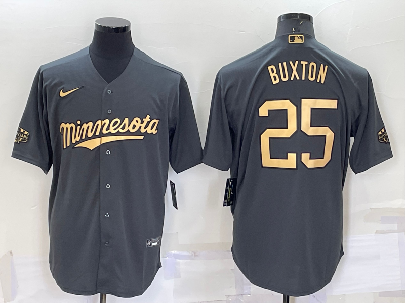 Men’s Minnesota Twins Byron Buxton #25 Gray Jersey