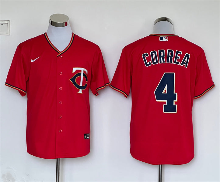 Men’s Minnesota Twins Carlos Correa #4 Red Jersey