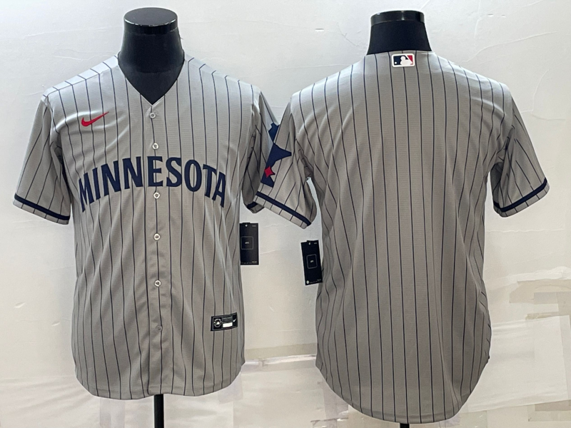 Men’s Minnesota Twins Gray Alternate Team Blank Jersey