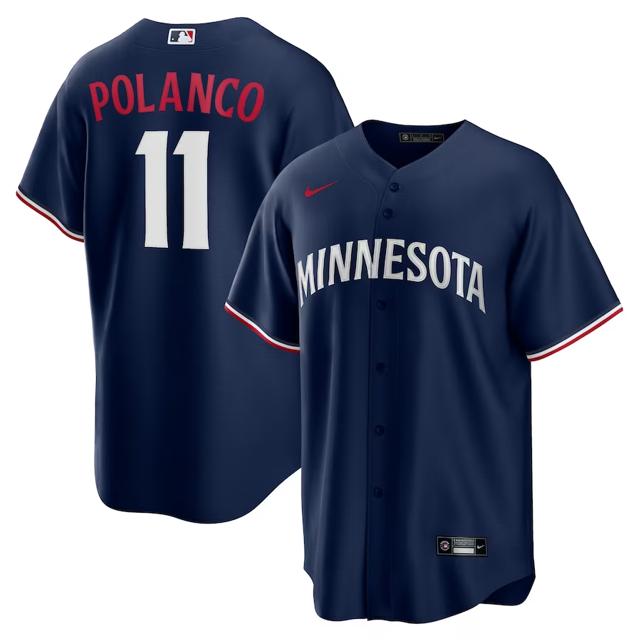 Men’s Minnesota Twins Jorge Polanco #11 Navy Alternate Jersey