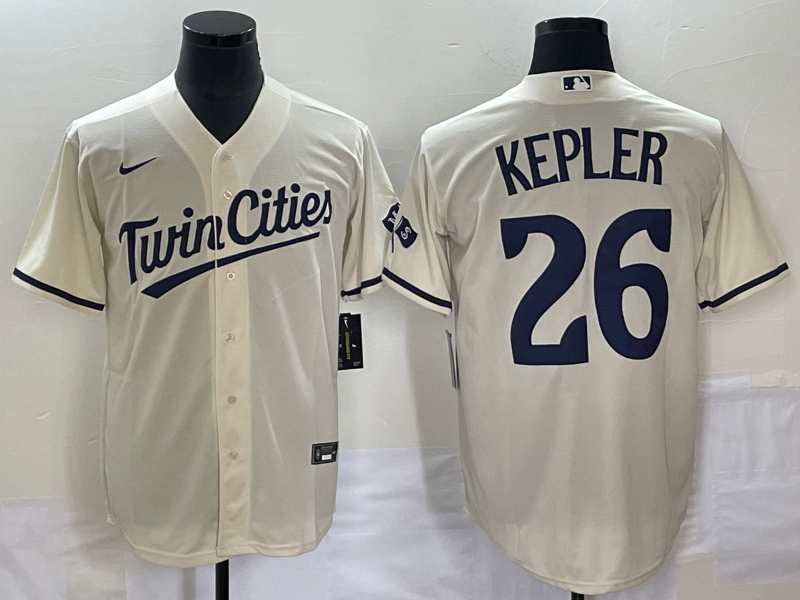 Men’s Minnesota Twins Max Kepler #26 Beige Alternate Jersey