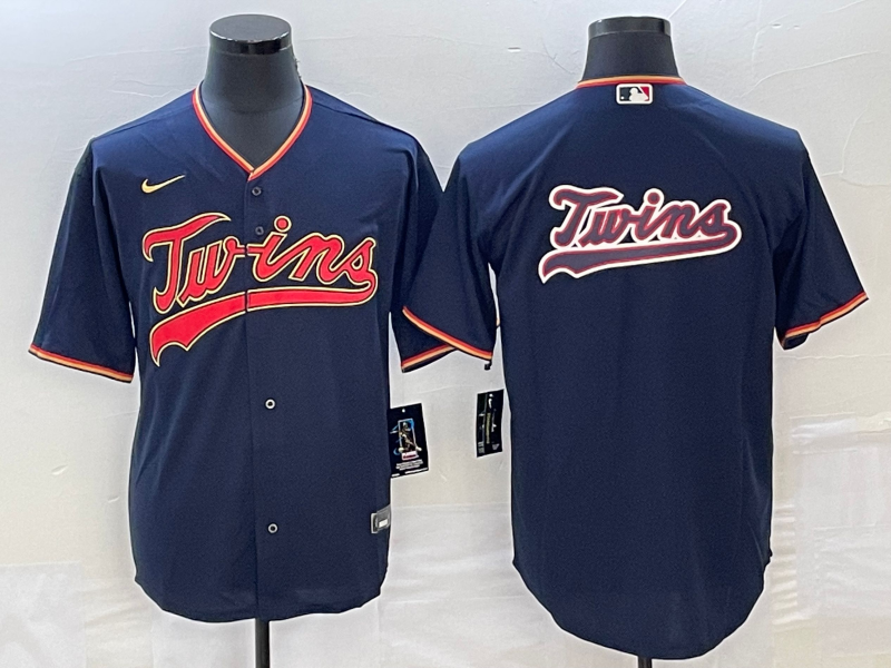 Men’s Minnesota Twins Navy Logo Jersey