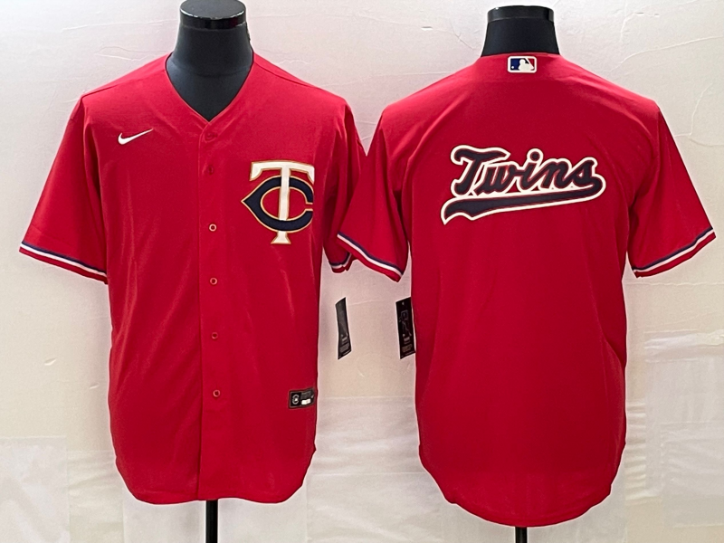 Men’s Minnesota Twins Red Alternate Team Logo Jersey