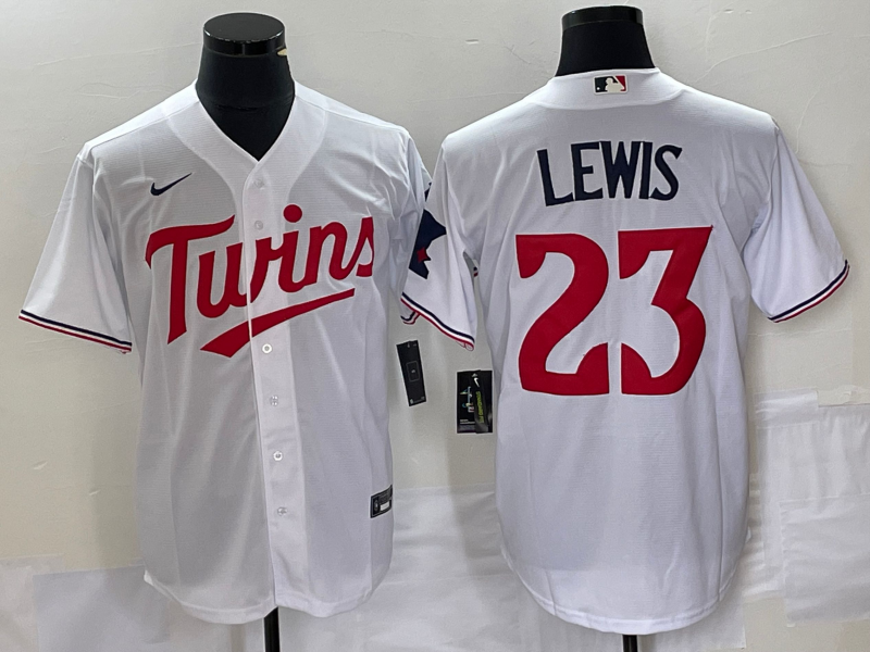 Men’s Minnesota Twins Royce Lewis #23 White Home Jersey