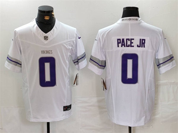 Men’s Minnesota Vikings #0 Ivan Pace Jr. Nike White Alternate Vapor F.U.S.E. Winter Warrior Limited Jersey
