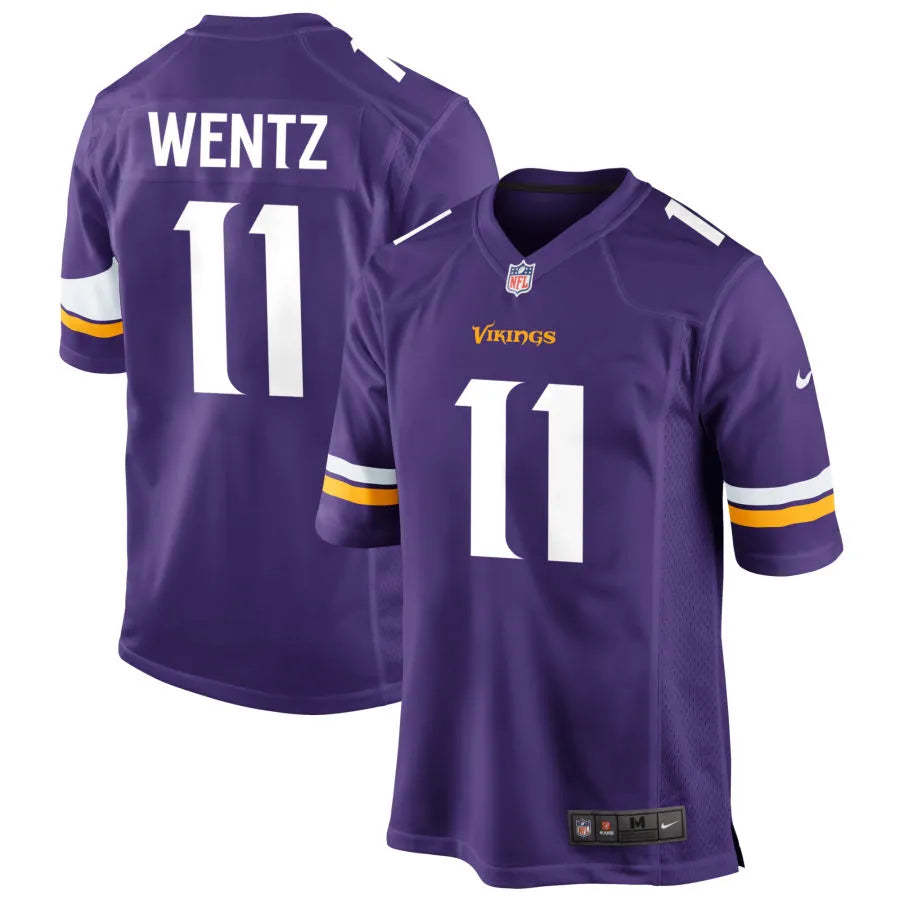 Men’s Minnesota Vikings #11 Carson Wentz Nike Purple F.U.S.E. Vapor Limited Jersey
