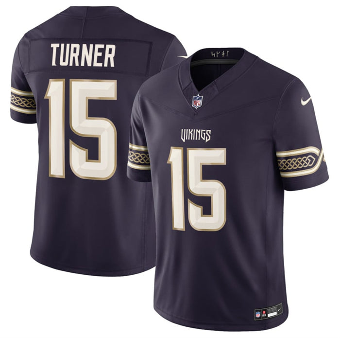 Men’s Minnesota Vikings #15 Joshua Dobbs Deep Purple 2026 F.U.S.E. Rivalries Collection Limited Stitched Football Jersey
