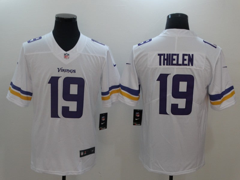 Men’s Minnesota Vikings #19 Adam Thielen Nike White Vapor Untouchable Limited Jersey