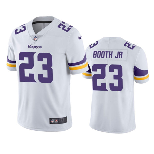 Men’s Minnesota Vikings #23 Andrew Booth Jr. Nike White Vapor Untouchable Limited Player Jersey