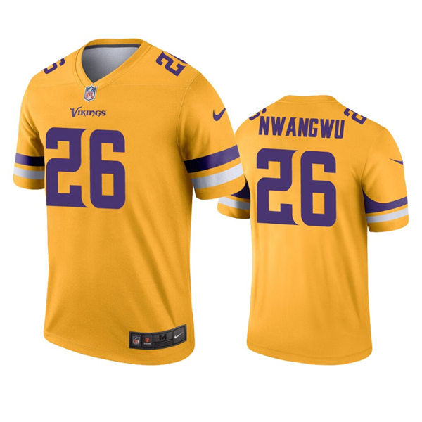 Men’s Minnesota Vikings #26 Kene Nwangwu Nike Gold Inverted Limited Jersey