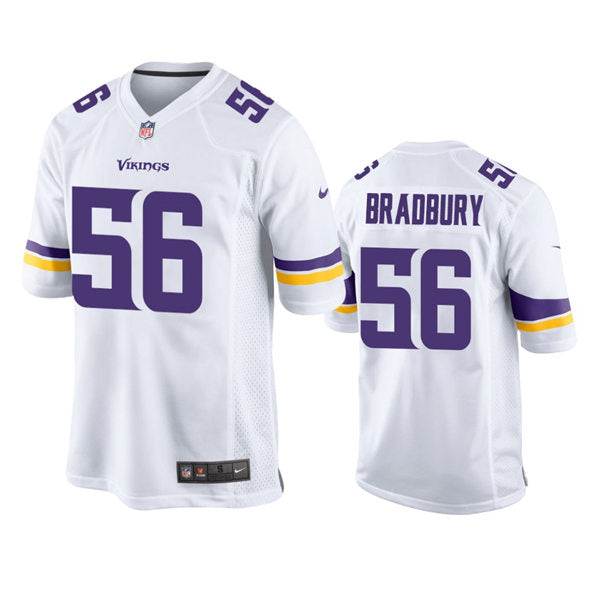 Men’s Minnesota Vikings #56 Garrett Bradbury Nike White Vapor Untouchable Limited Jersey