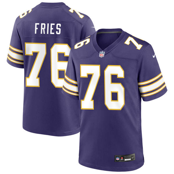 Men’s Minnesota Vikings #76 Will Fries Nike Purple Classic F.U.S.E. Limited Jersey