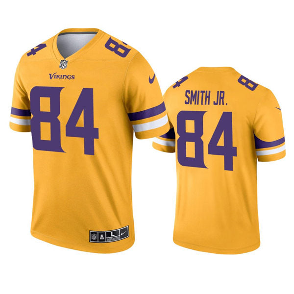 Men’s Minnesota Vikings #84 Irv Smith Jr. Nike Gold Inverted Limited Jersey