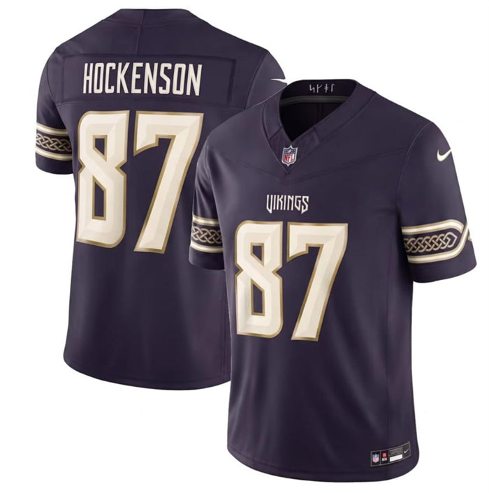 Men’s Minnesota Vikings #87 T.J. Hockenson Deep Purple 2026 F.U.S.E. Rivalries Collection Limited Stitched Football Jersey