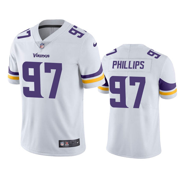 Men’s Minnesota Vikings #97 Harrison Phillips Nike White Vapor Untouchable Limited Player Jersey