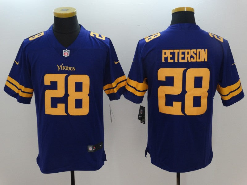 Men’s Minnesota Vikings Adrian Peterson #28 Purple Jersey