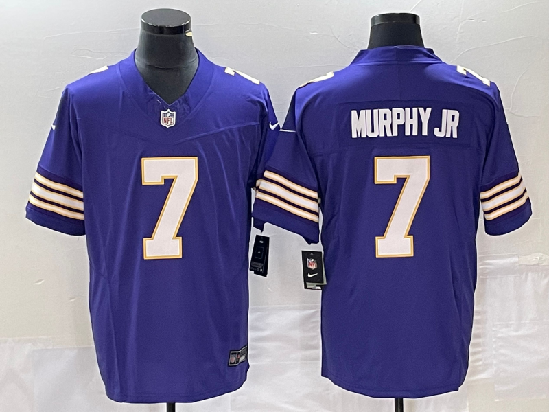 Men’s Minnesota Vikings Byron Murphy Jr. #7 Purple Classic Jersey