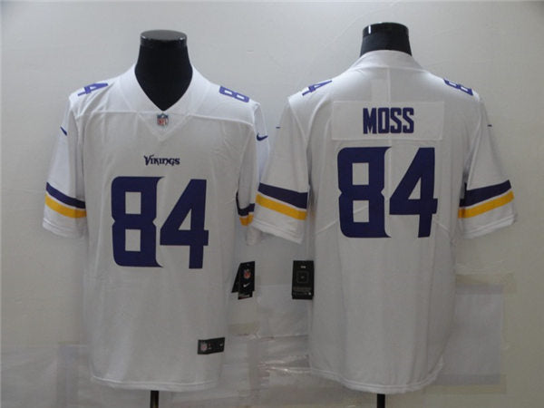 Men’s Minnesota Vikings Retired Player #84 Randy Moss Nike White Vapor Untouchable Limited Jersey
