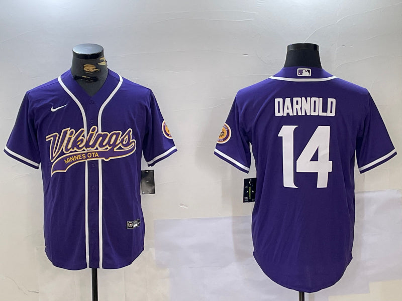 Men’s Minnesota Vikings Sam Darnold #14 Purple Jersey