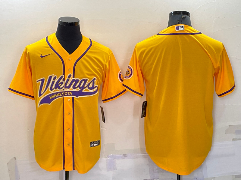 Men’s Minnesota Vikings Yellow Blank Jersey
