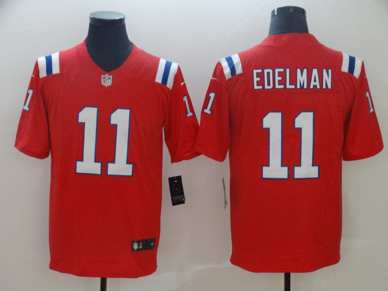 Men’s New England Patriots #11 Julian Edelman Red Nike Vapor Untouchable Limited Jersey