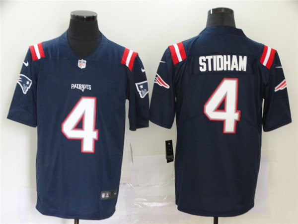 Men’s New England Patriots #4 Jarrett Stidham Navy Nike Color Rush Legend Player Limited Jersey