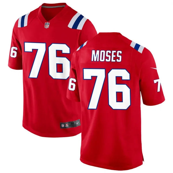 Mens New England Patriots #76 Morgan Moses Nike Red Alternate Vapor F.U.S.E. Limited Jersey
