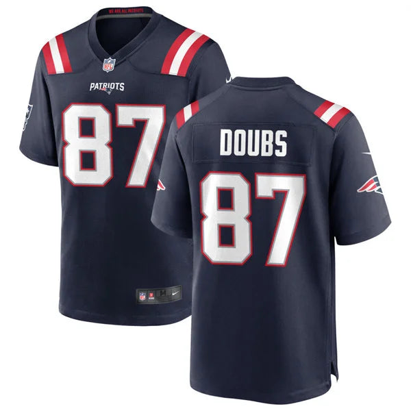 Mens New England Patriots #87 Romeo Doubs Nike Navy Vapor F.U.S.E. Limited Jersey