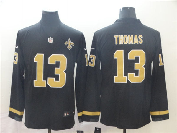 Men’s New Orleans Saints #13 Michael Thomas Teams Nike Therma Long Sleeve Jersey
